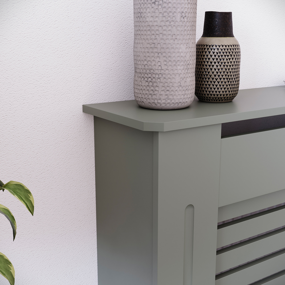 Vida Designs Milton Olive Grey Radiator Cover Small Image 5