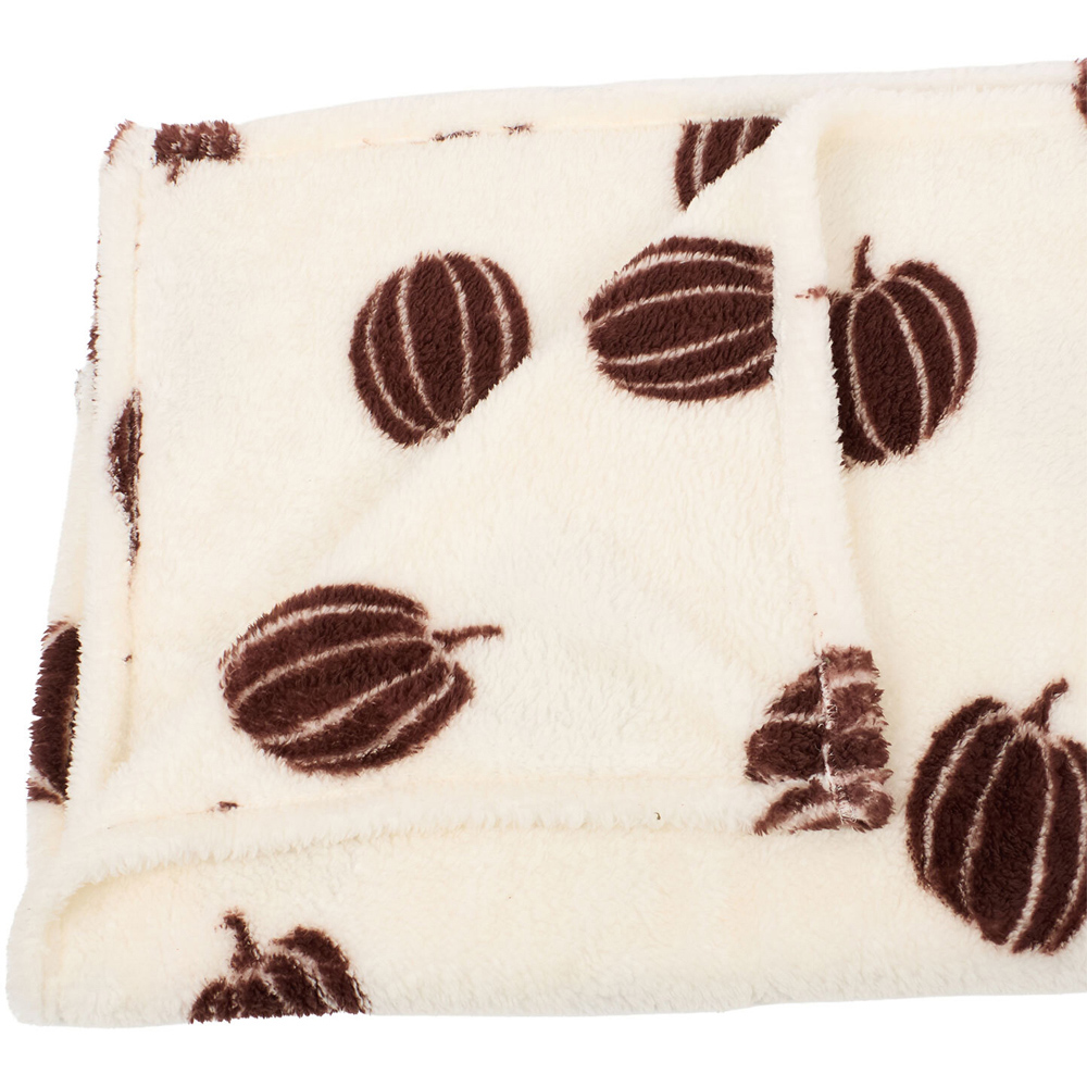 Pumpkin Sherpa Throw Neutral Image 5