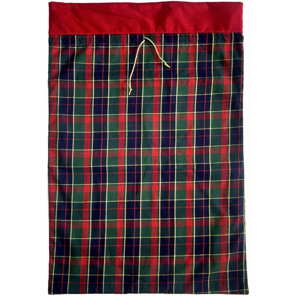 Tartan Red Present Sack Image 3