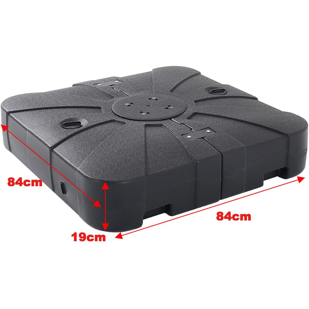 Living and Home Grey Square Rotatable Crank Cantilever Parasol with Reservoir Base 3m Image 7