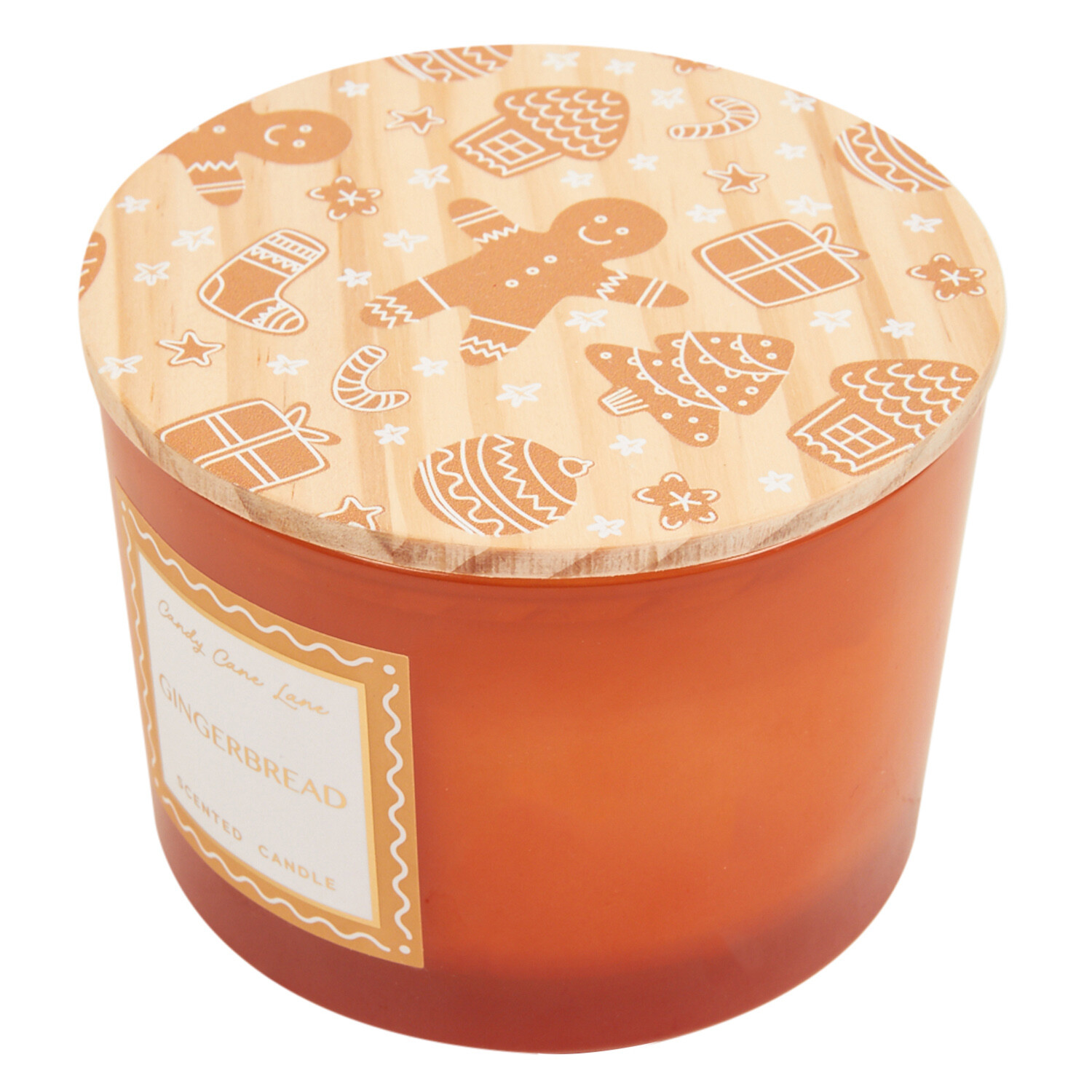Festive Scented 3 Wick Candle - Gingerbread Image 2