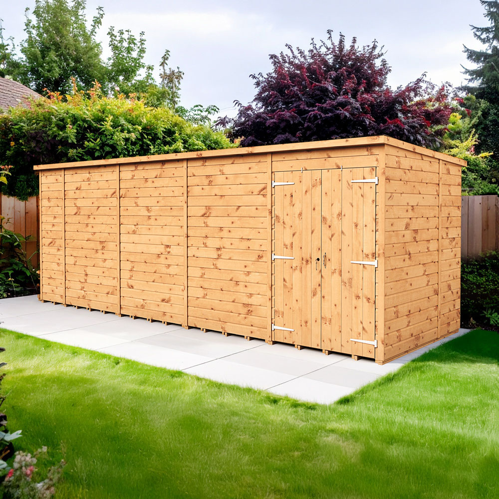 Empire Sheds 18 x 6ft Double Door Tongue and Groove Wooden Pent Garden Shed Image 2