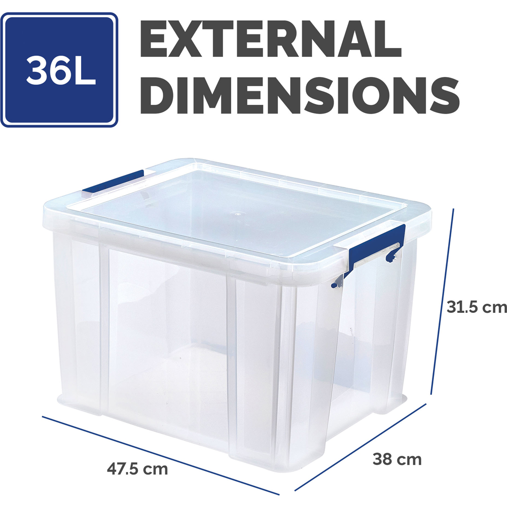 Fellowes Prostore 36L Storage Box with Lid 3 Pack Image 7