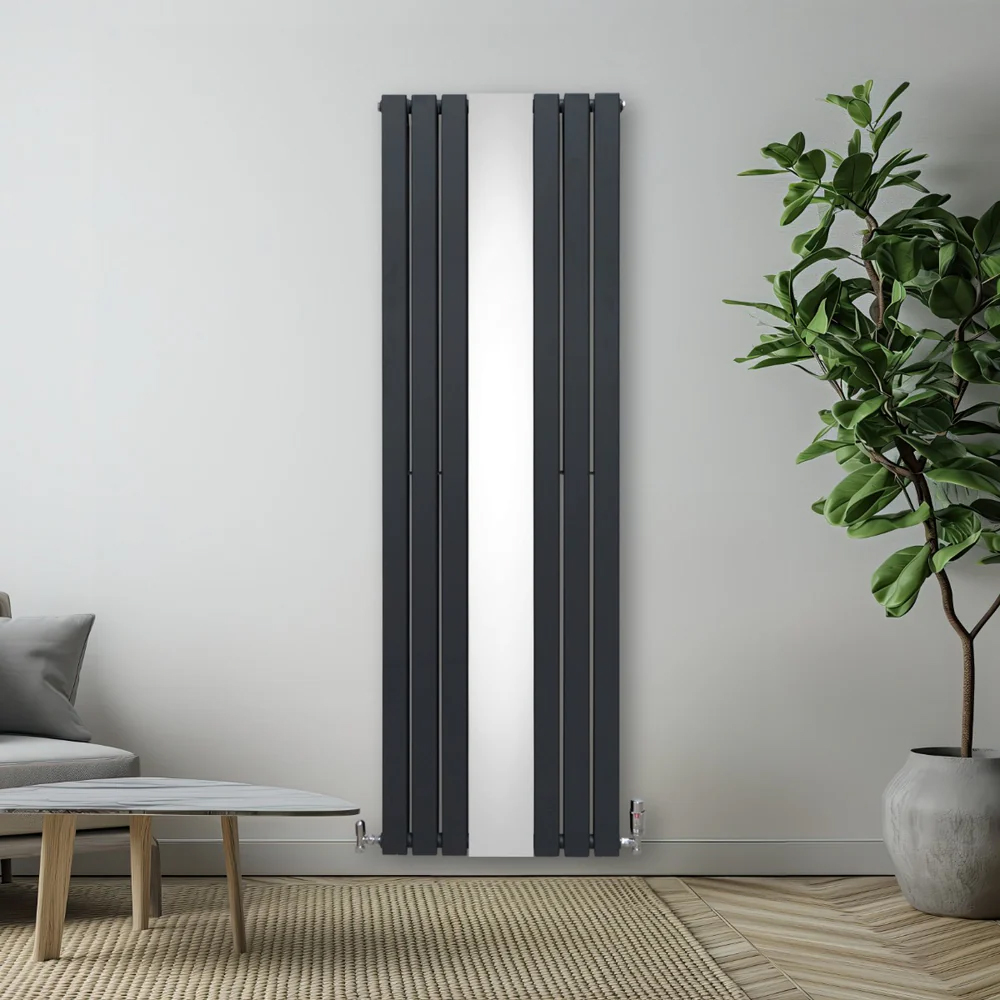 Monster Shop 8092BTU Anthracite Grey Flat Panel Mirror Radiator 1800 x 565mm Image 2
