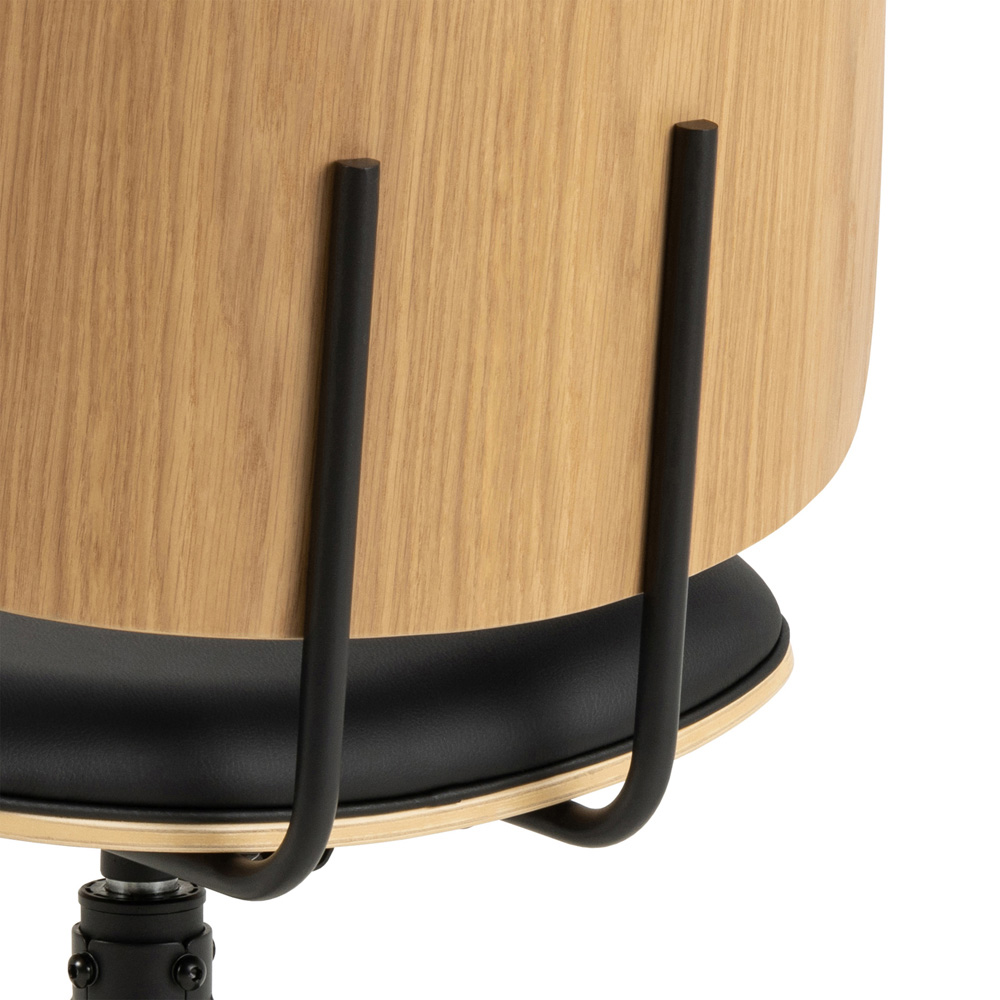 Florence Owen Set of 2 Matt Black Swivel Dining Chair Image 6