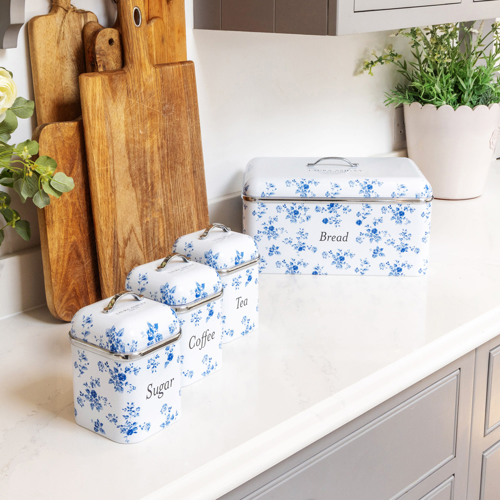 Laura Ashley Cream Floral Bread Bin Image 6