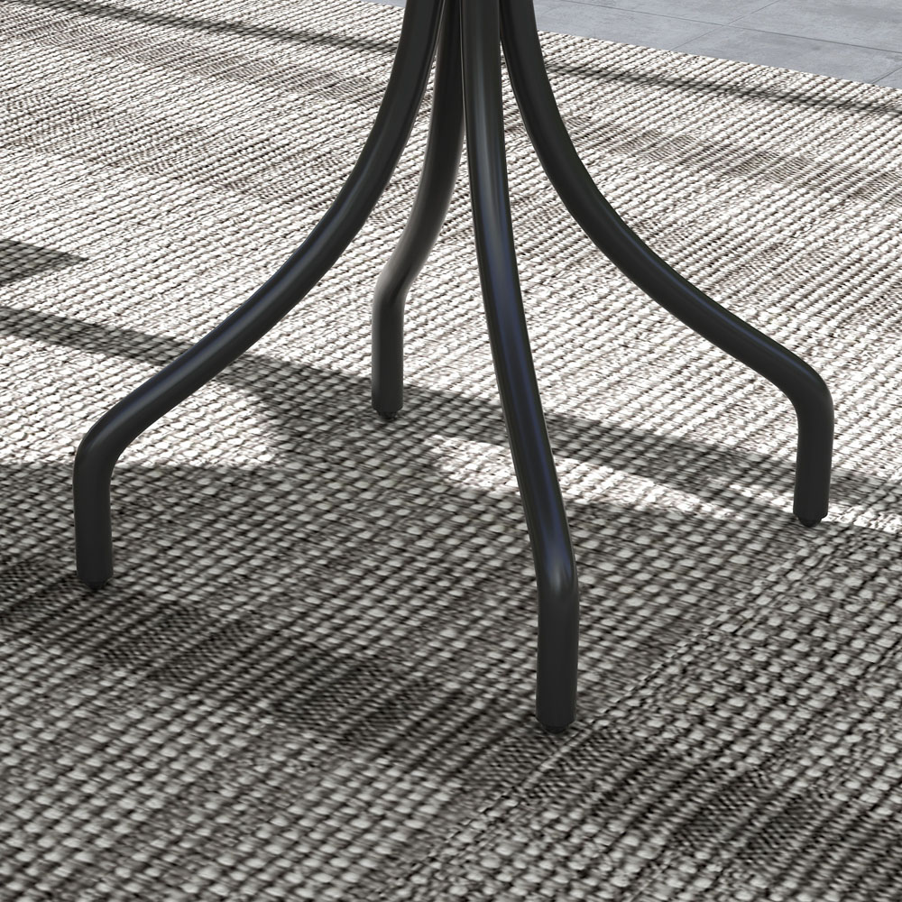 Outsunny Brown Round Garden Side Table Image 3