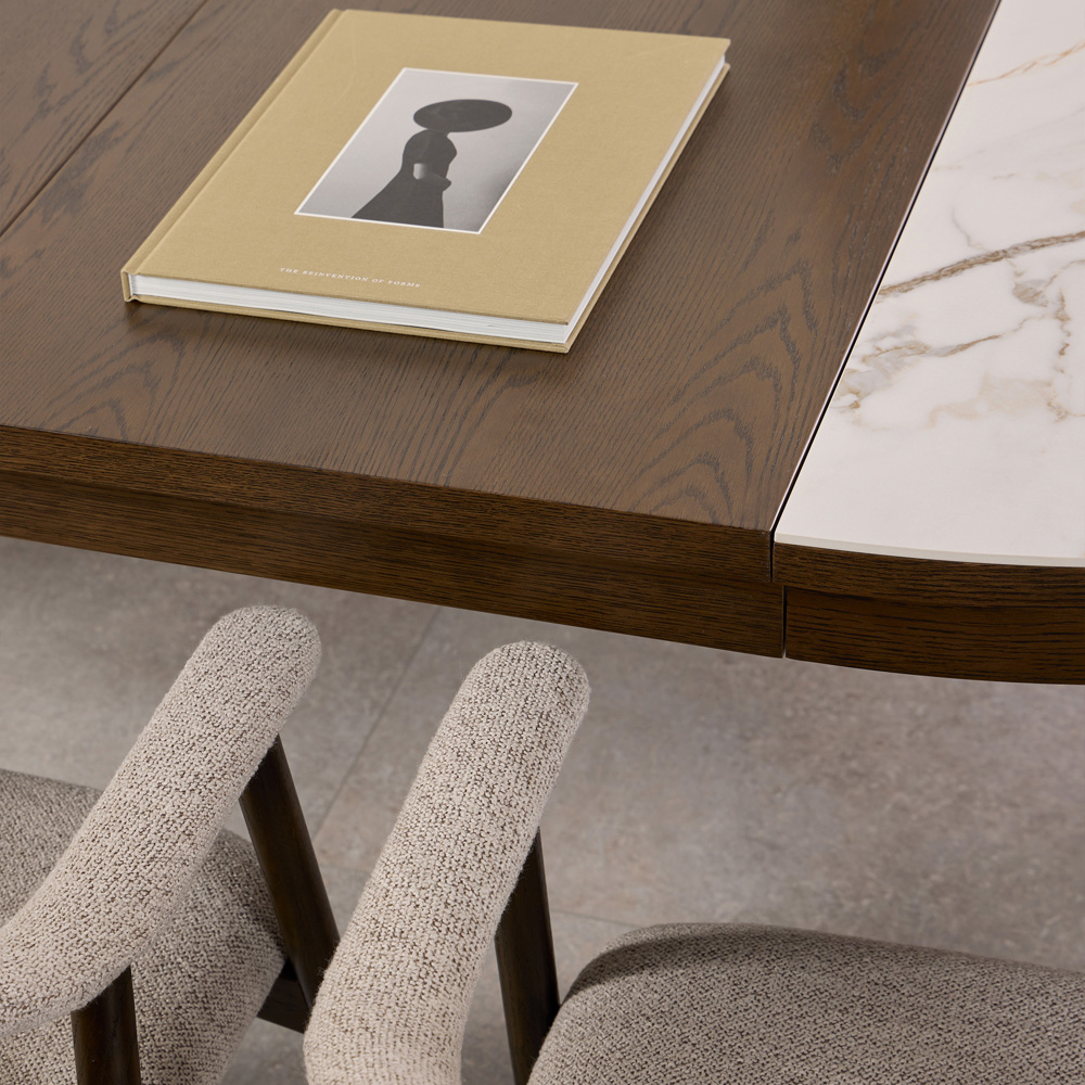 Florence Southampton Smoked Oak Veneer Extension Leaf Set of 2 Image 4