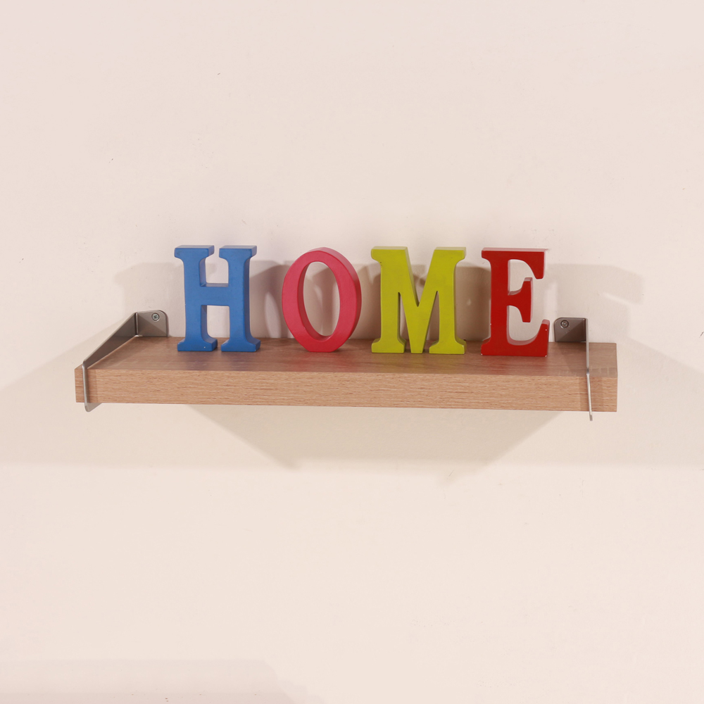 Core Products Keer Oak Effect Chunky Shelf with Slide On Metal Brackets 80cm Image 2