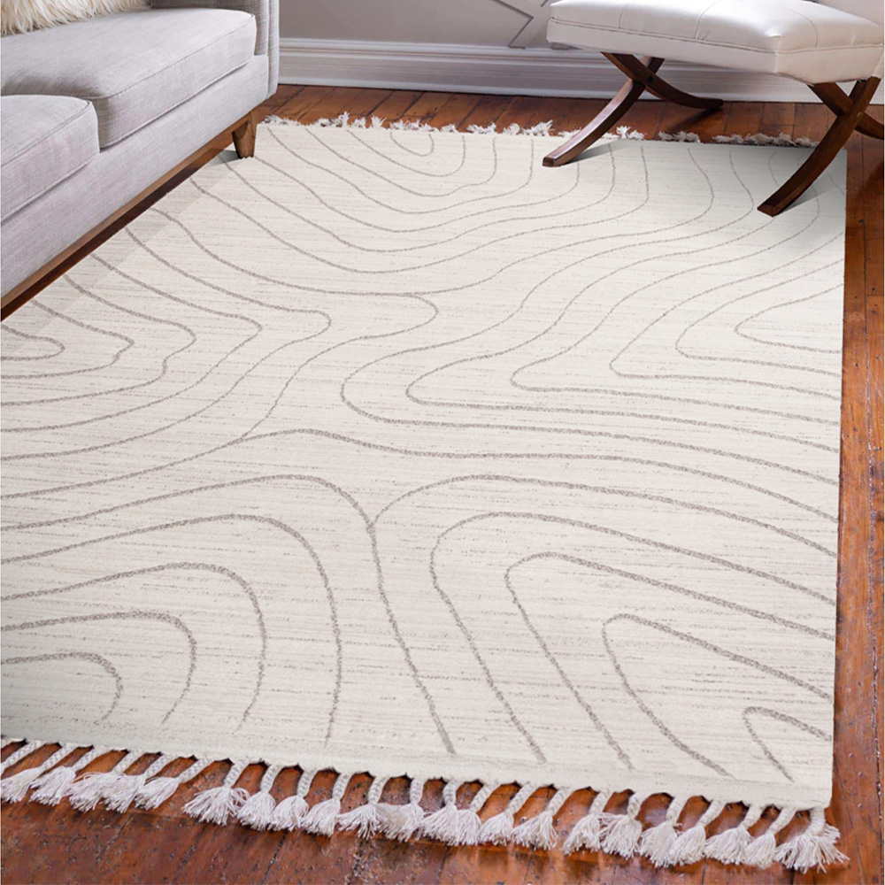 Esselle Home Arctic Contour Natural and Mink Rug 120 x 170cm Image 2