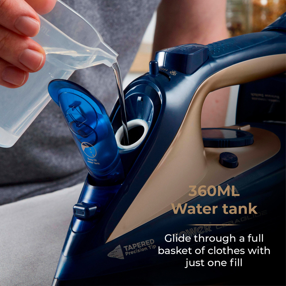 Tower CeraGlide Blue Cord and Cordless Steam Iron 2400W Image 8