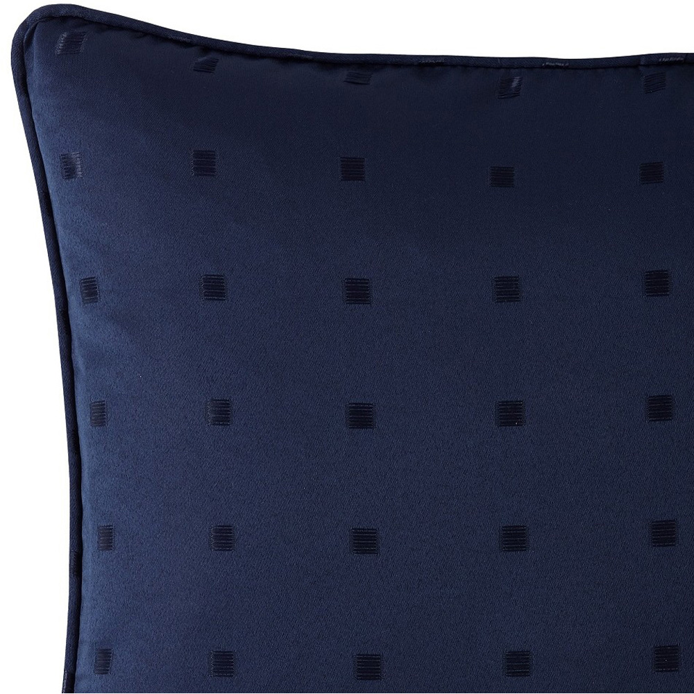 Alan Symonds Navy Dobby Square Cushion with Polyester Filled Pad 45 x 45cm 4 Pack Image 3