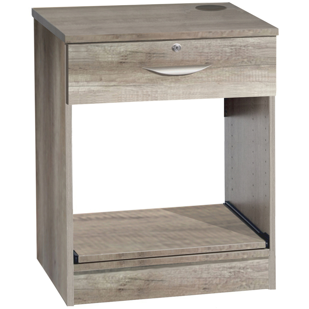 R White Cabinets Single Drawer Printer Desk Stand Grey Image 2