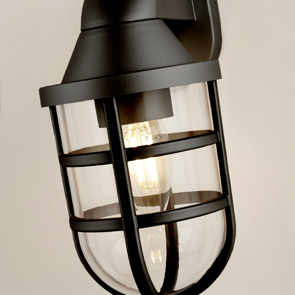 Lighting Collection IP44 Mariner Black Outdoor Wall Light Image 4