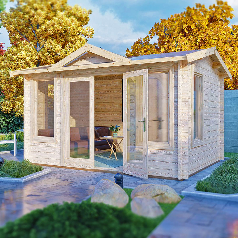 Shire Clockhouse 10 x 12ft Double Door Log Cabin Image 2