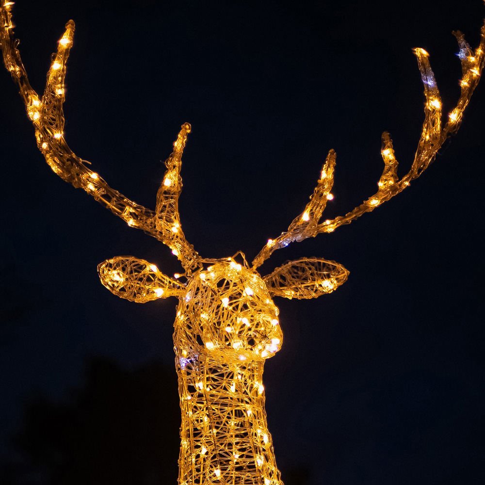 The Christmas Centre 350 LED Soft Acrylic Light-Up Grand Stag Reindeer 6.5ft Image 3
