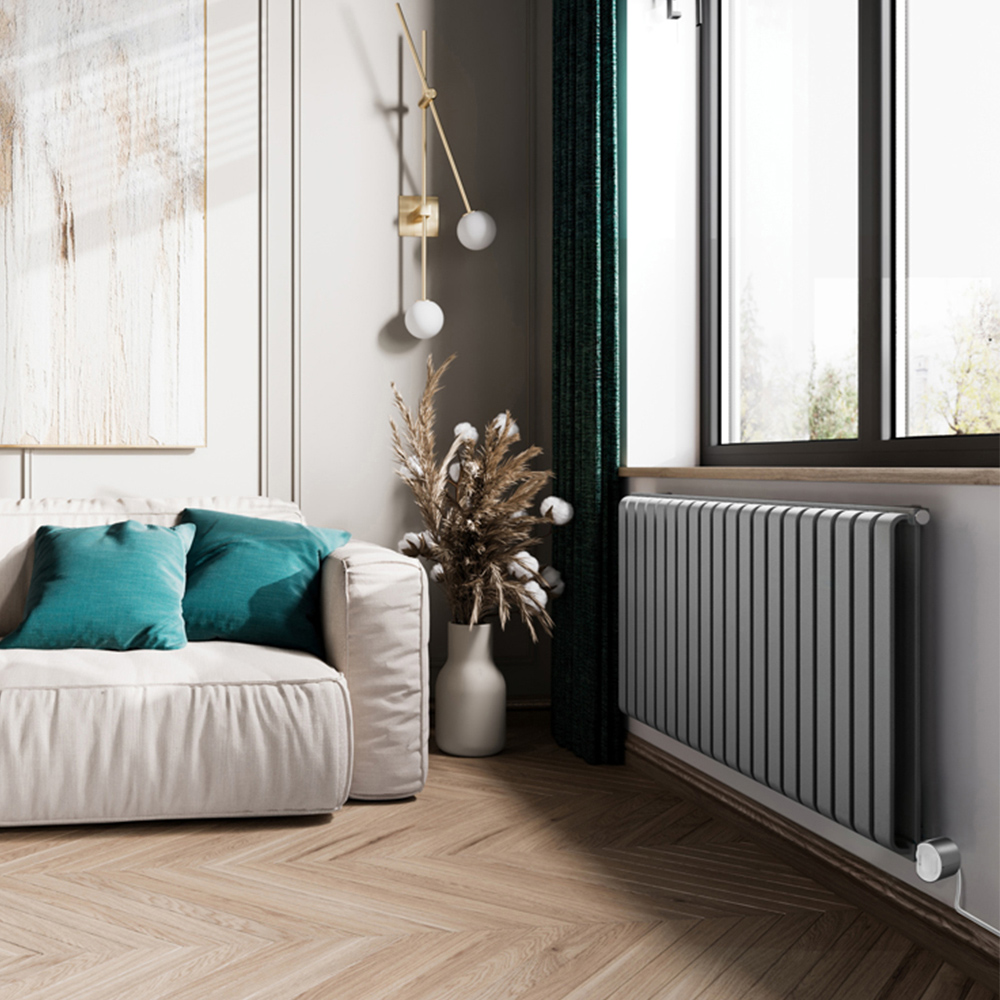 Terma Warp-Room E Wi-Fi Salt n Pepper Electric Radiator 1500W 630 x 1305mm Image 7
