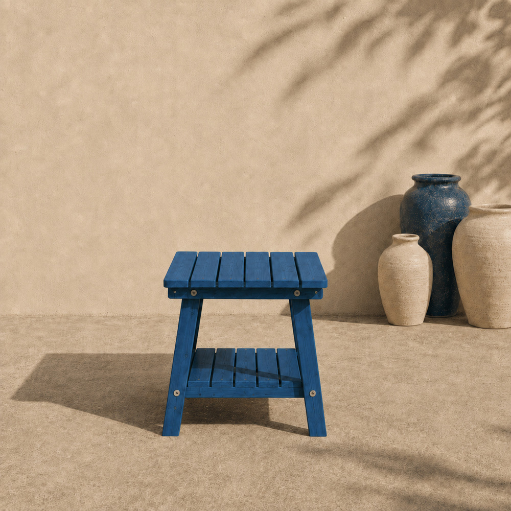 AMATA Ungurs Azur Blue Side Table for Adirondack Chairs Image 4