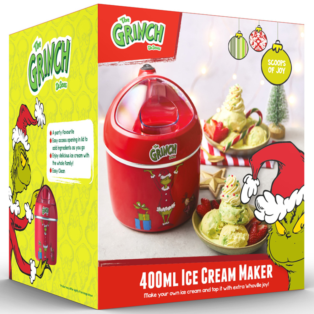 Grinch SDA2794GE Red Portable 400ml Ice Cream Maker 8W Image 4