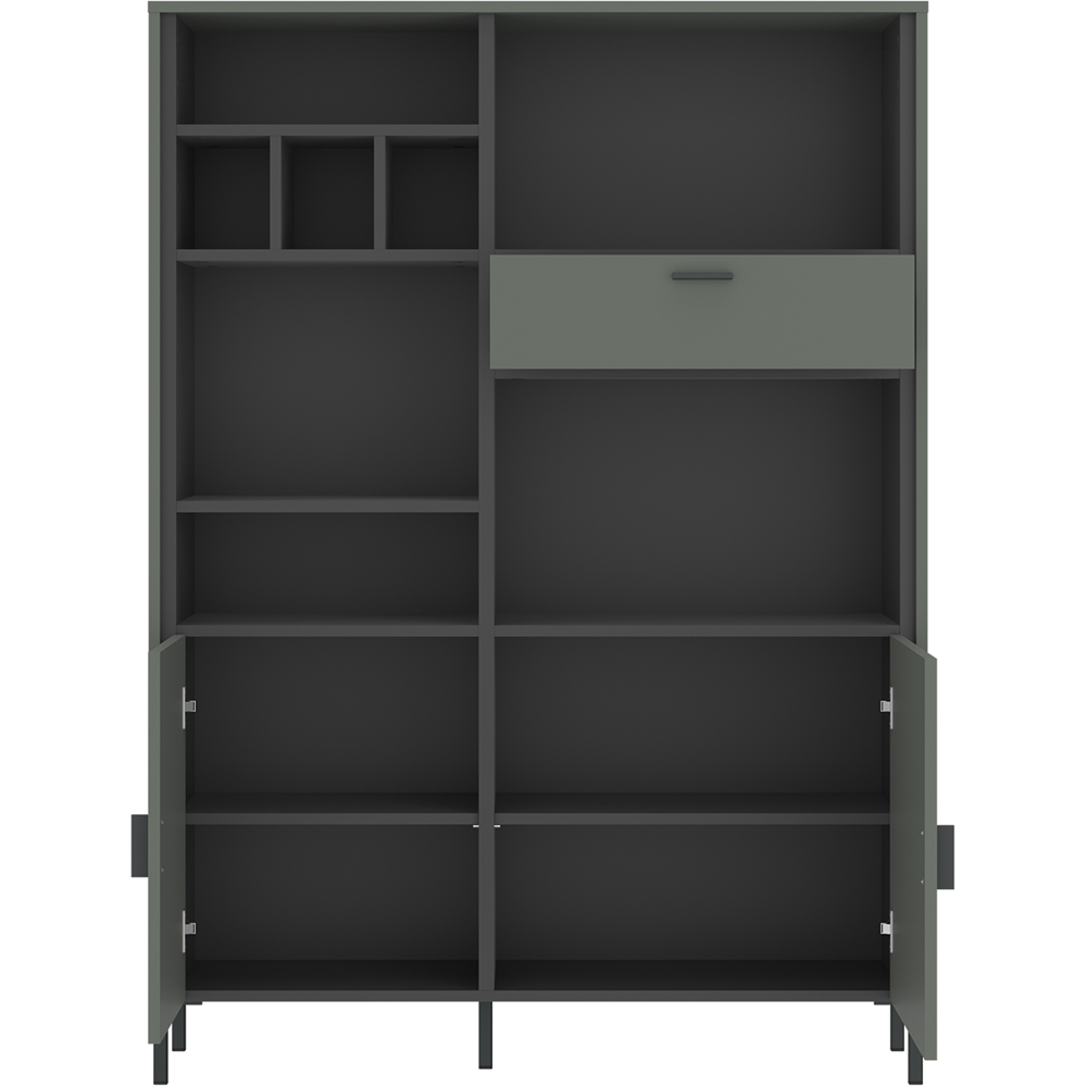 Furniture To Go Arundel 2 Door 2 Drawer Green Bookcase Image 3