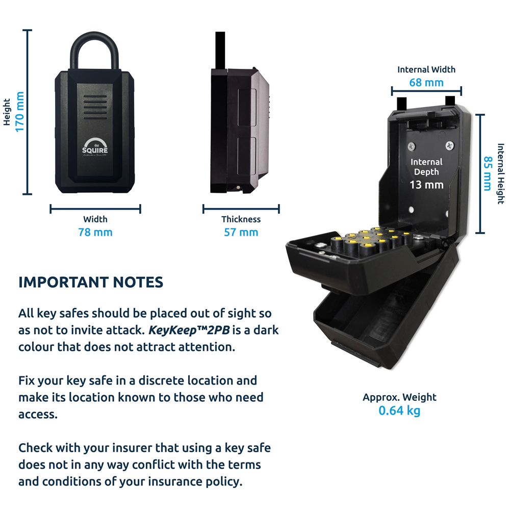 Squire Portable Push Button Key Safe Image 9