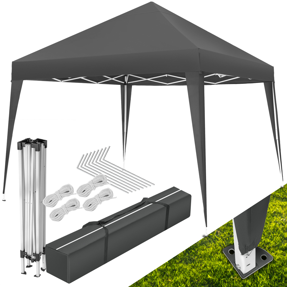 tectake Linosa 3 x 3m Grey Water and UV Resistant Gazebo Image 2
