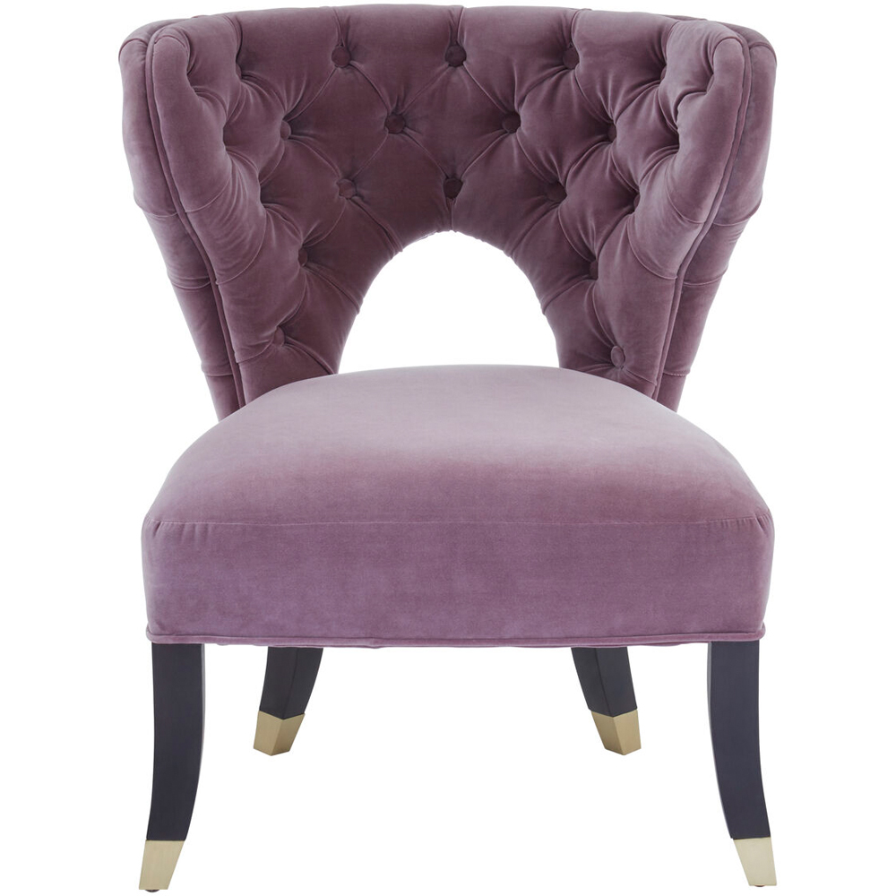 Premier Housewares Villi Lilac Velvet Accent Chair Image 5