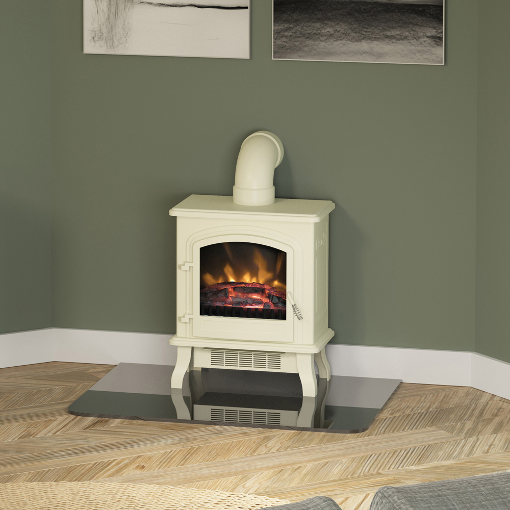 Be Modern Colman Cream Electric Stove with Flue Pipe 1.85kW Image 2