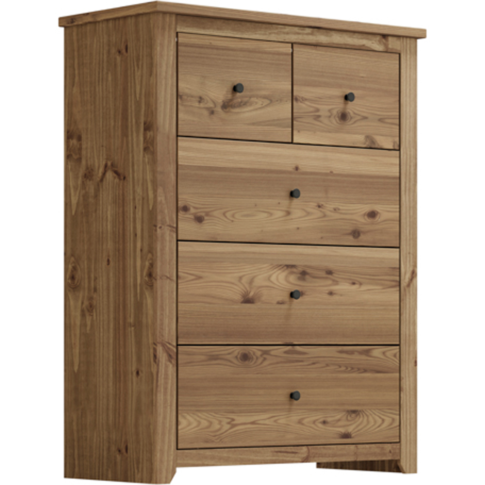 Havana 5 Drawer Pine Chest of Drawers Image 3