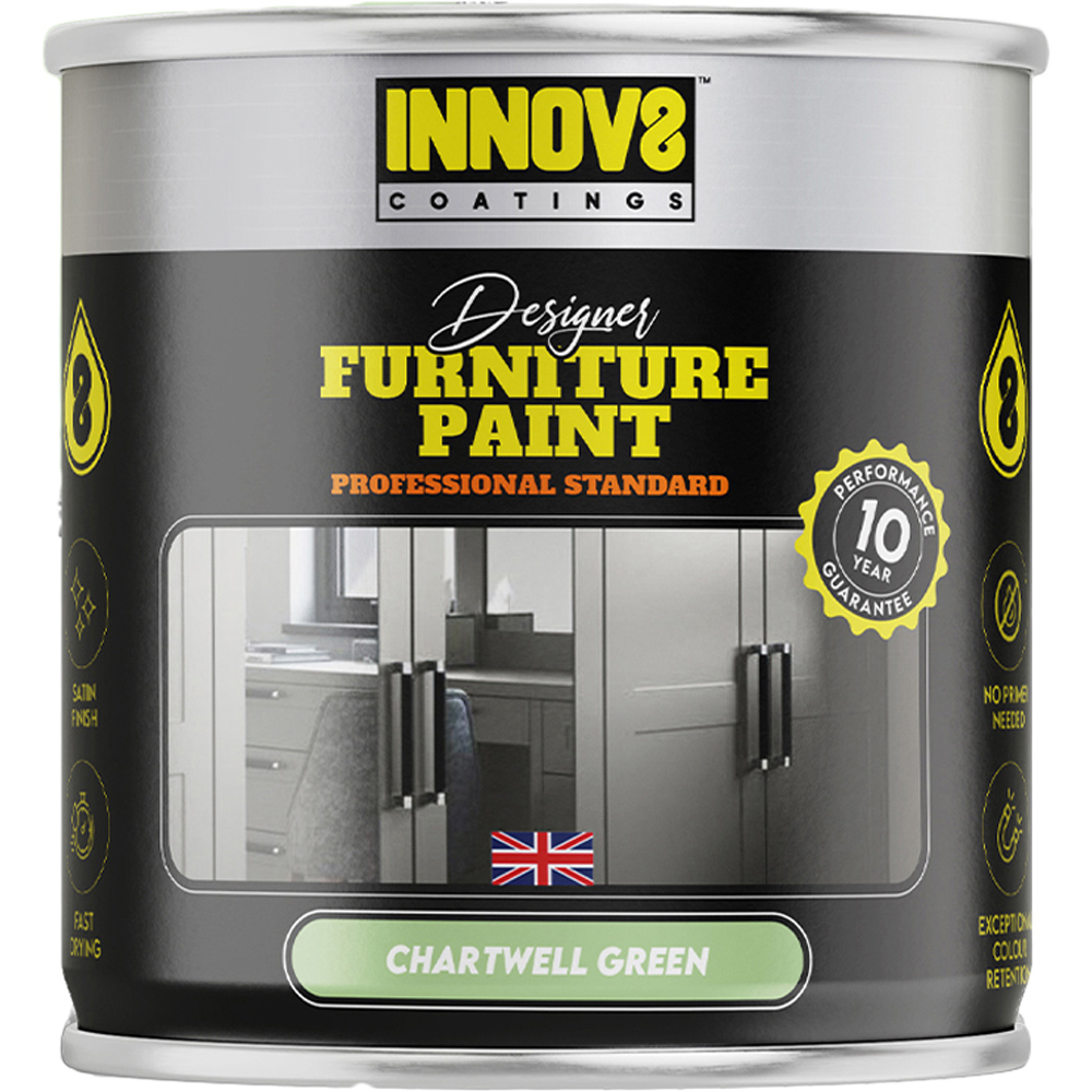 Innov8 Coatings Chartwell Green Satin Furniture Paint 750ml Image 2