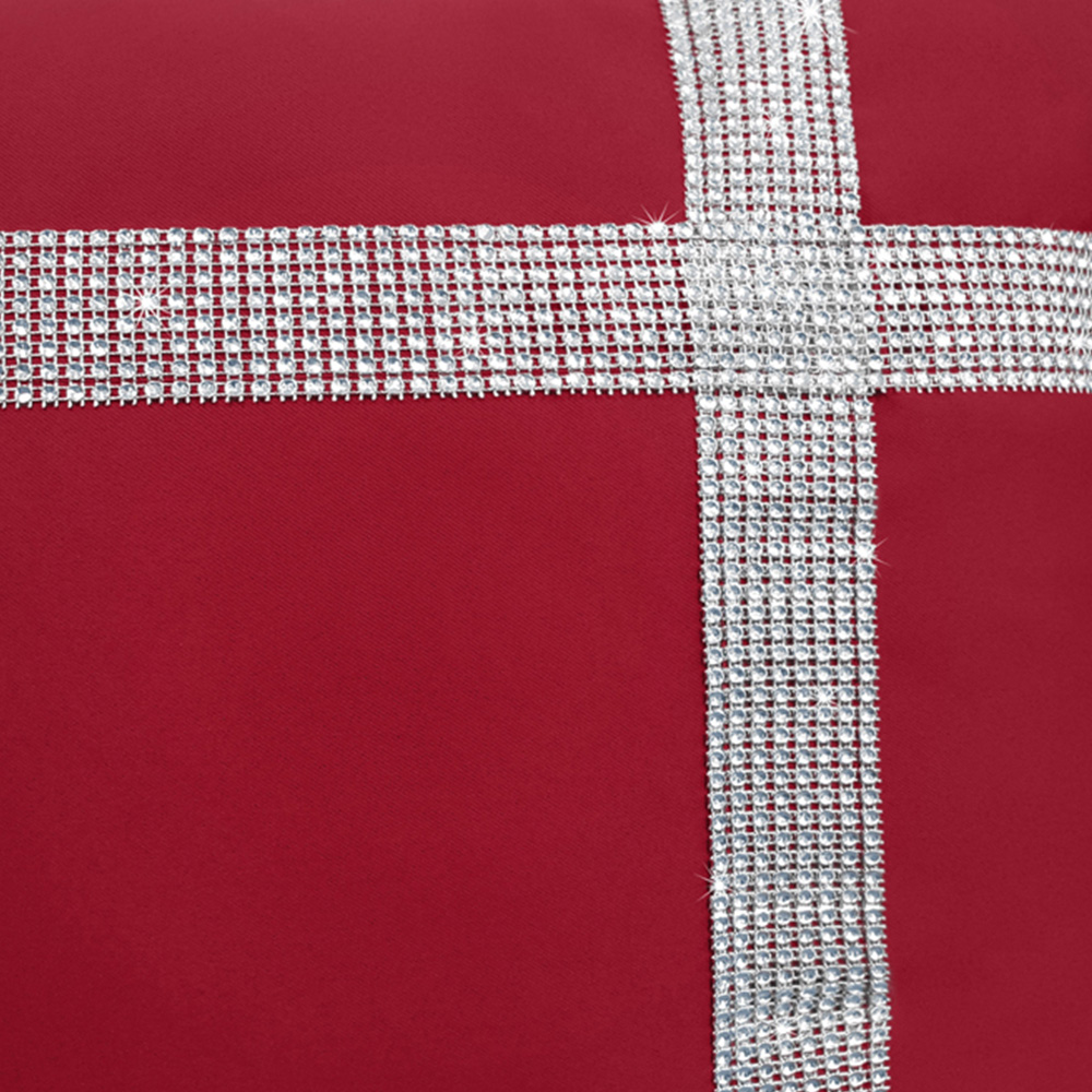 Velosso Diamante Cross Red Filled Cushion 43 x 43cm 2 Pack Image 2