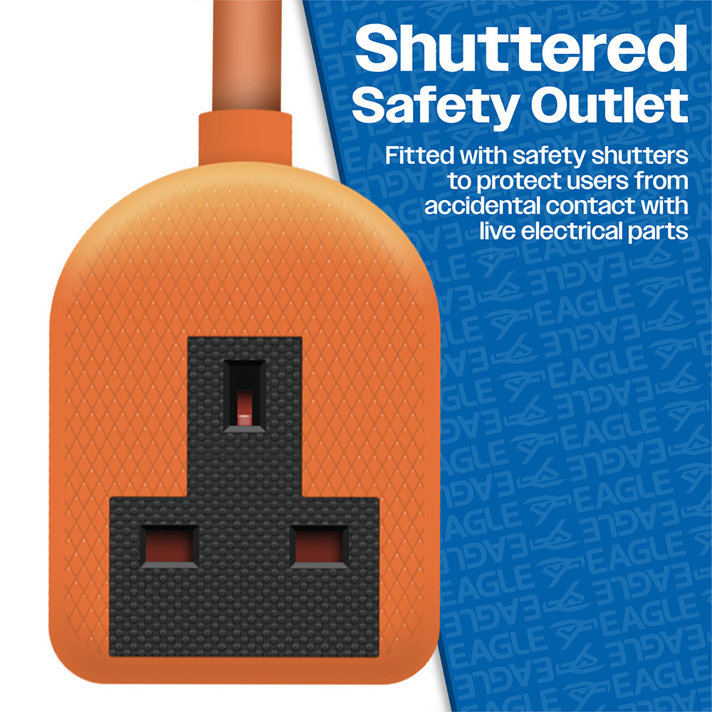 Eagle 1-Gang 13A H Frame Extension Cable 15m Image 4