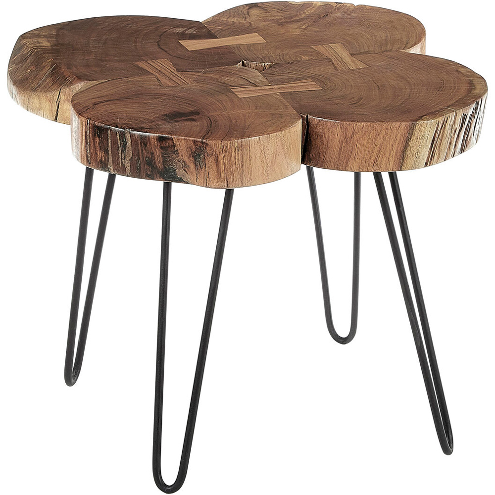 Premier Housewares Acacia Wood Bow-Shaped Side Table Image 2
