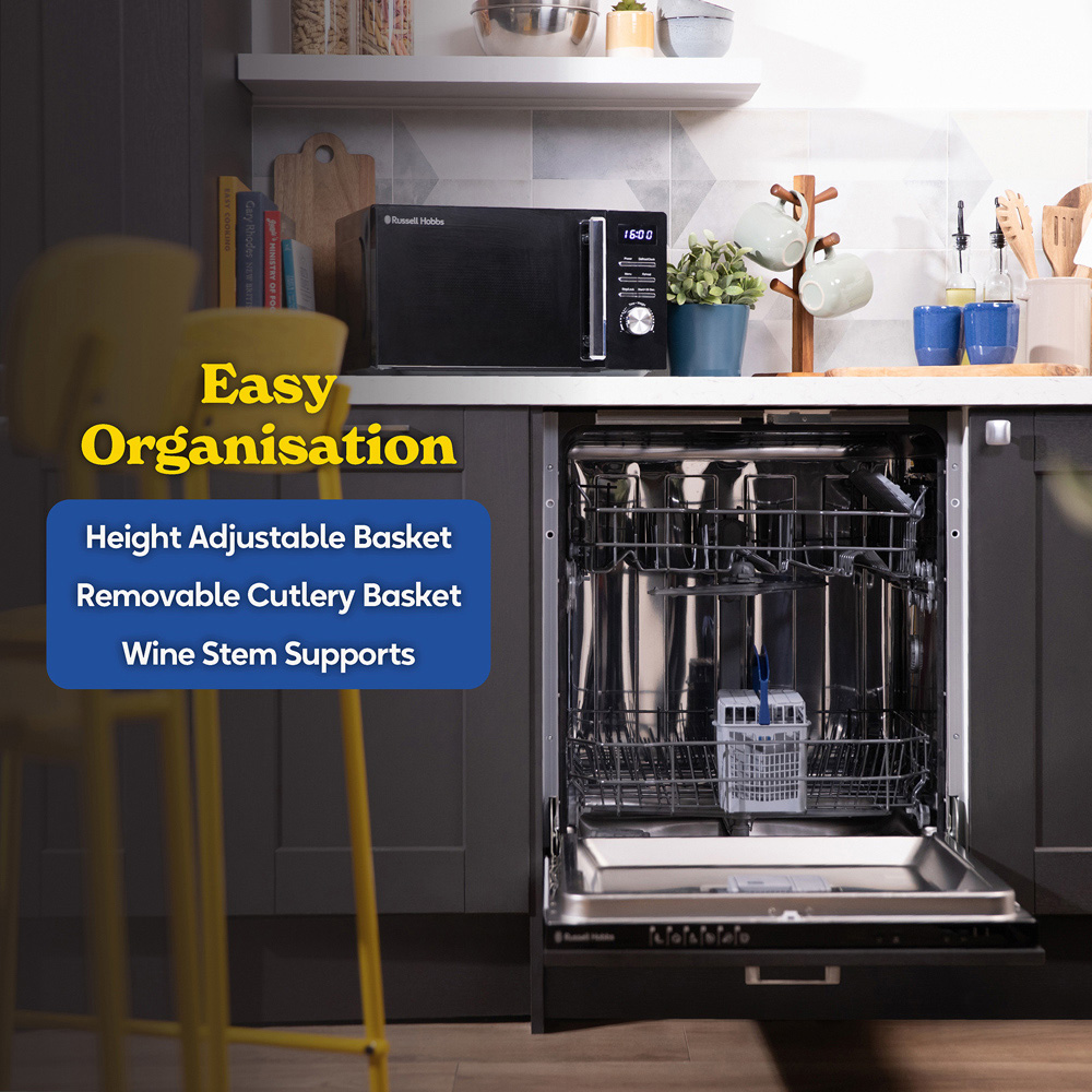 Russell Hobbs RH60BIDW01D2 Integrated Built-In Dishwasher with InfoLED Floor Display Image 6