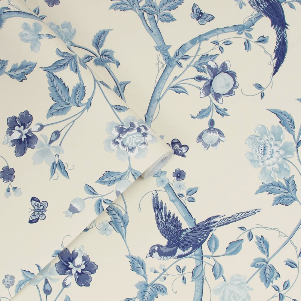 Laura Ashley Summer Palace Royal Blue Wallpaper Image 2