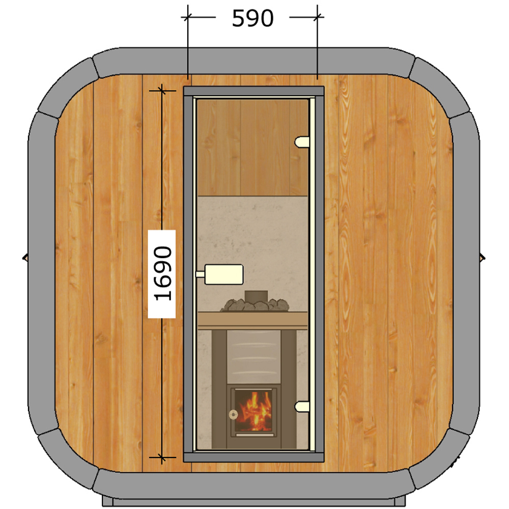 Stjarna Icon 200S Black Thermowood Outdoor Sauna 6.8 x 6.5ft Image 8