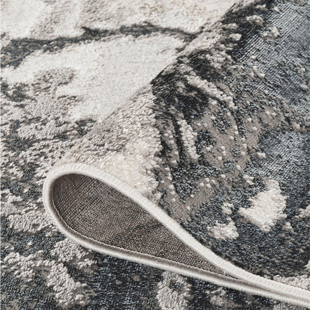 Desire Rugs Elysium Modern Abstract Metallic Sheen Huracan Grey Rug 200 x 290cm Image 4