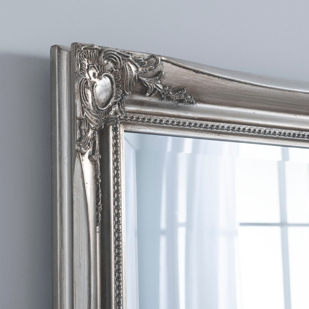 Yearn Silver French Style Carved Bevelled Mirror 116 x 90cm Image 3