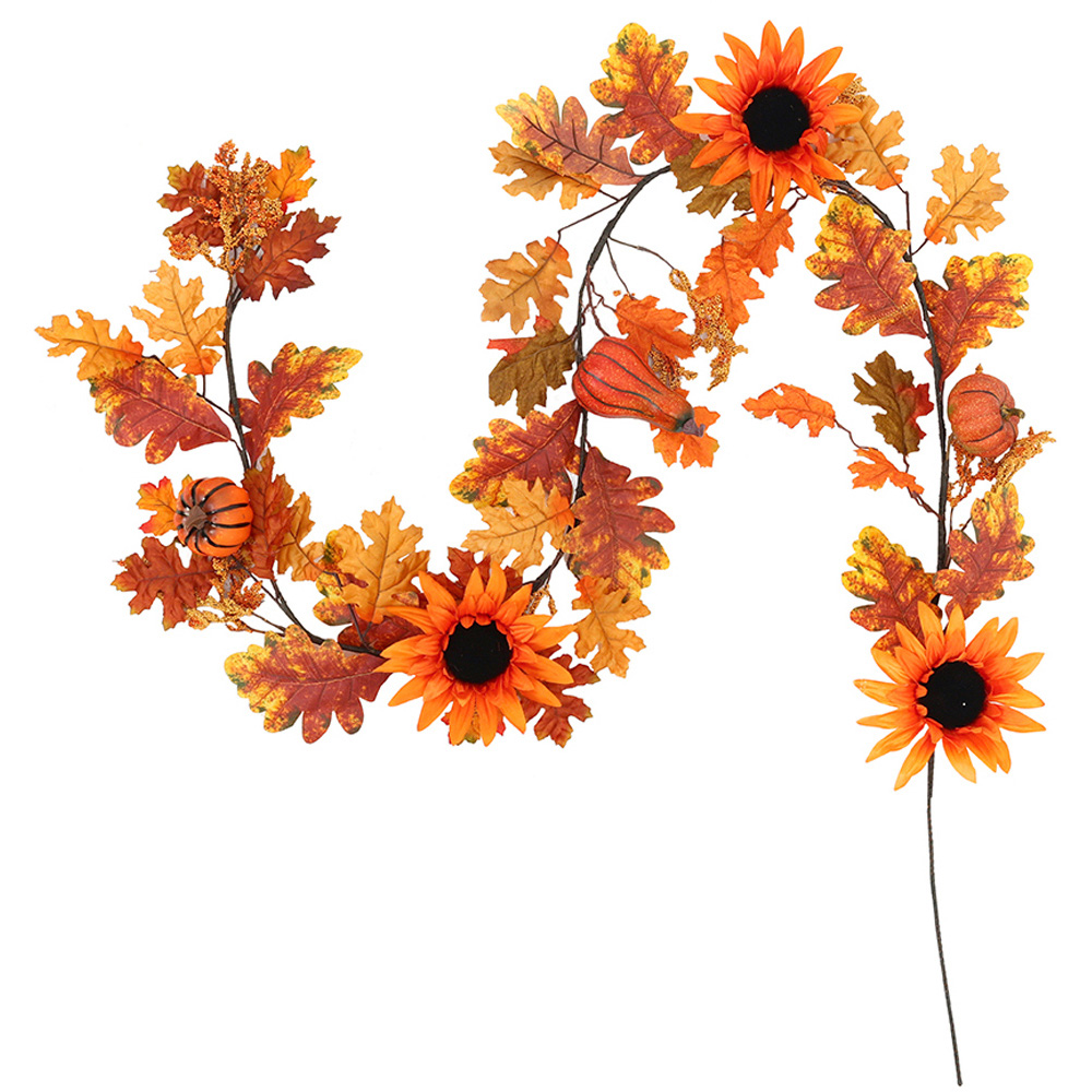 Living and Home LED Garland with Sunflower and Pumpkins 180cm Image 4