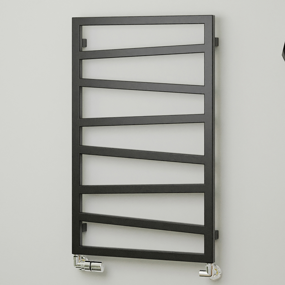 Terma Zig Zag Heban Black Heated Towel Rail 835 x 500mm Image 2