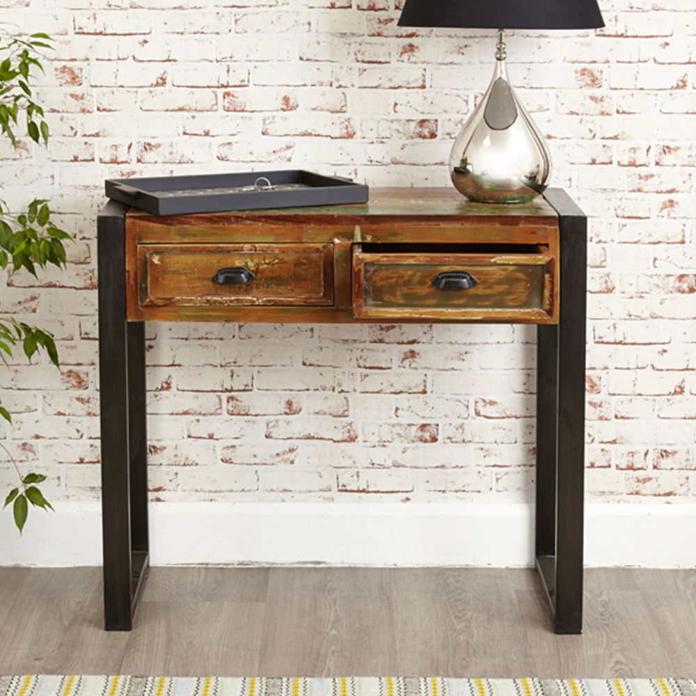 Baumhaus Urban Chic 2 Drawer Console Table Image 4