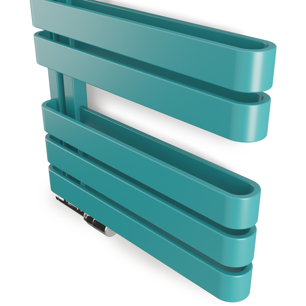 Terma Warp S Matt Teal Heated Towel Rail 1535 BTU 655 x 500mm Image 5