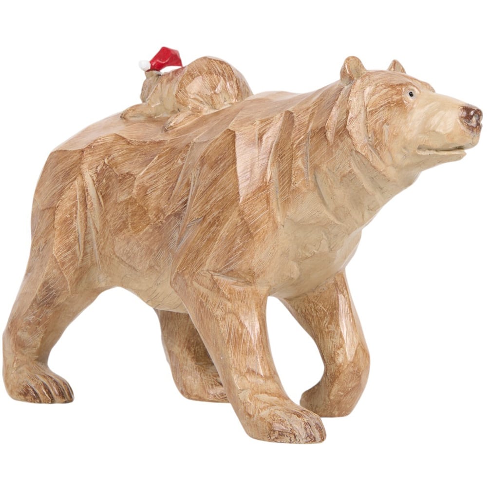 Wood Effect Mother and Baby BearNatural Image 3