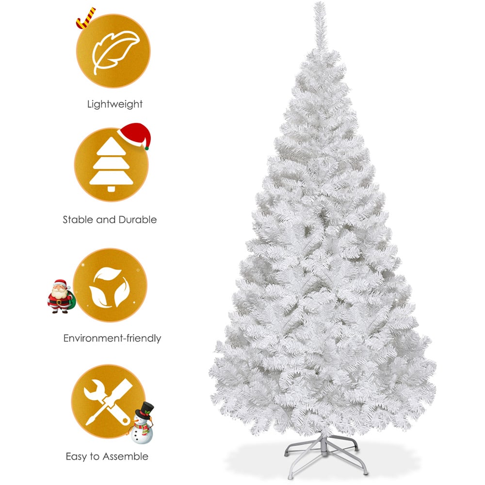 Costway White Artificial Christmas Tree 5ft Image 6