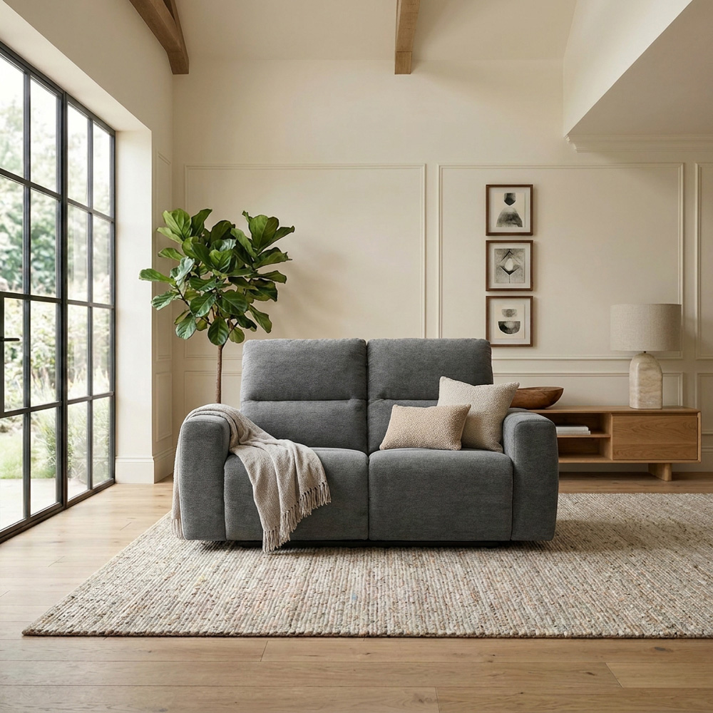 Holborton Manual Recliner Sofa Dark Olive 2 Seater Image 3