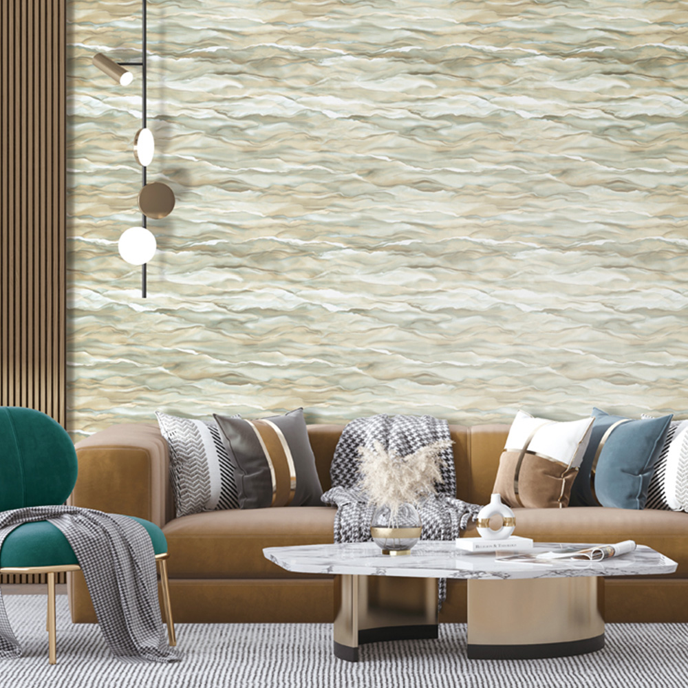 Design ID Desert Sands Green and Gold Wallpaper Image 2