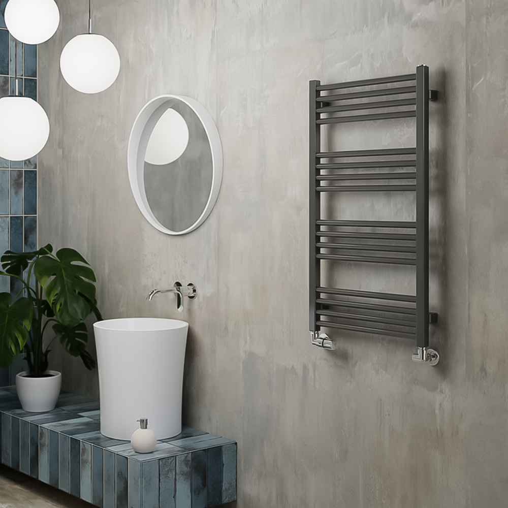Terma Fiona 1323BTU Sparkling Grey Heated Towel Rail 900 x 500mm Image 7