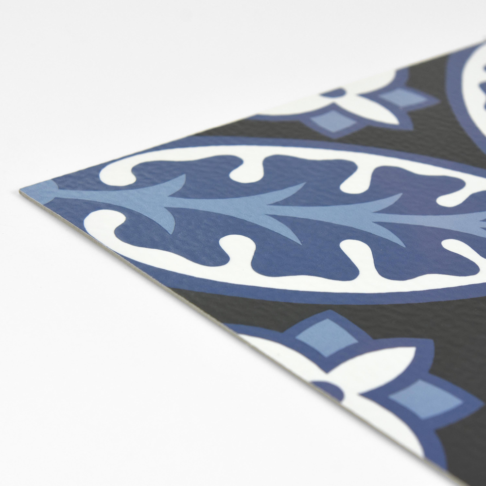 Floorpops Capri Purple White and Charcoal Peel and Stick Floor Tile 30.48 x 30.48cm 10 Pack Image 3