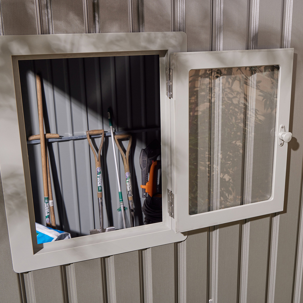 Rowlinson Brentvale Premium Apex Metal Shed with Foundation Kit 8 x 6ft Image 8