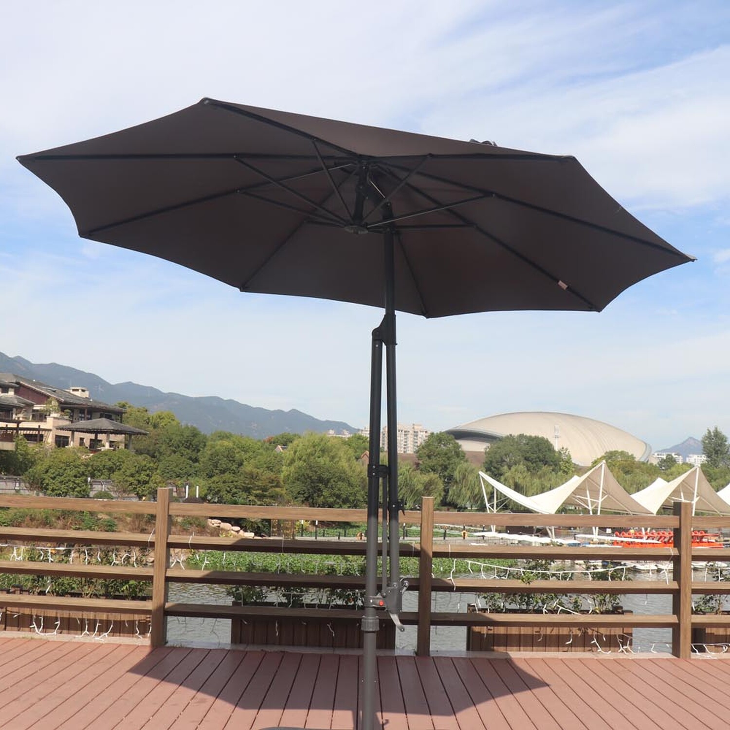 Grey Multi Functional Parasol 3m Image 5
